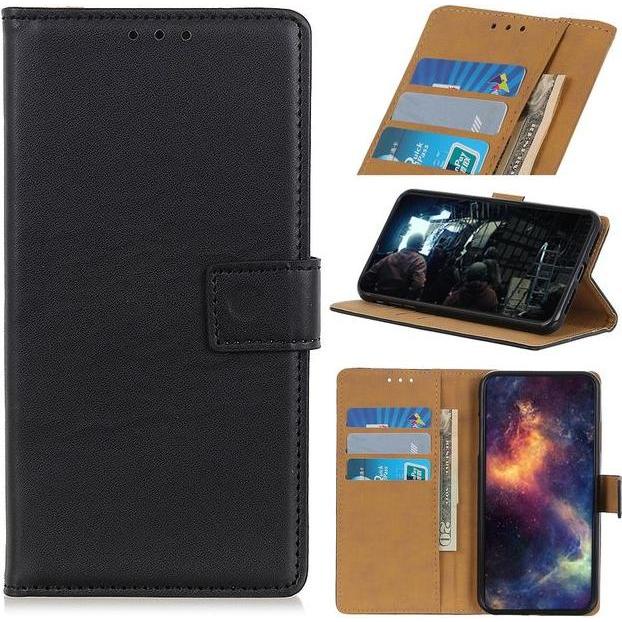 Thumbnail - MU Classic Classic II Leder Bookcover Series (Motorola One Hyper), Smartphone Hülle, Schwarz