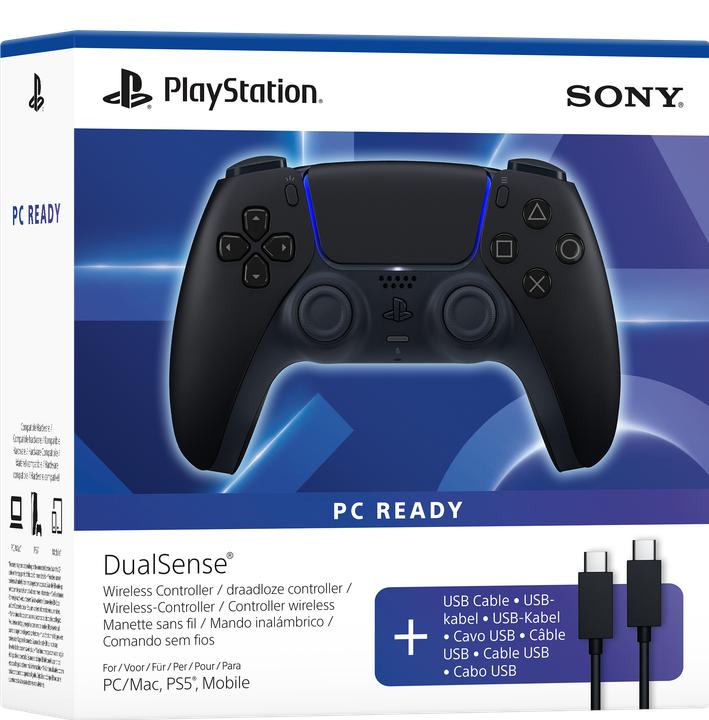Produktbild Sony DualSense Wireless-Controller – Midnight Black + USB-Kabel für PC (Mac, PC, PS5)