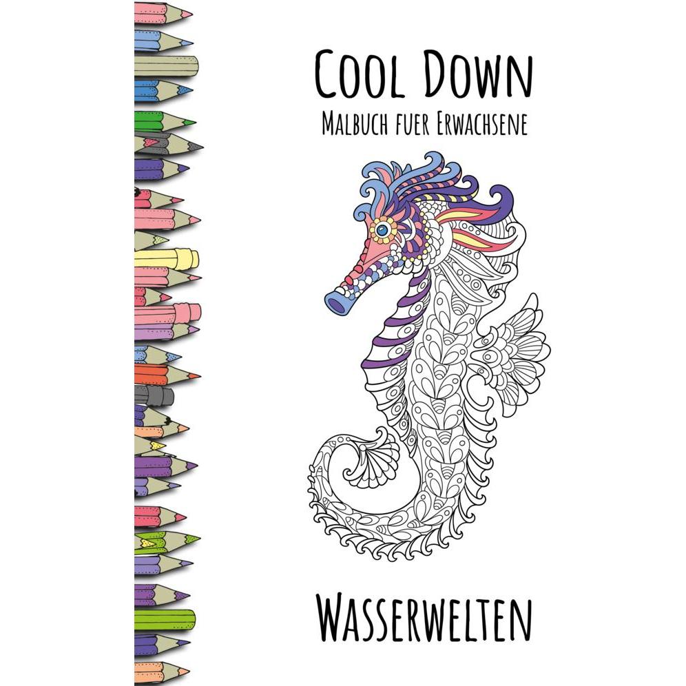 Herpers Cool Down Malbuch für Erwachsene: Wasserwelten