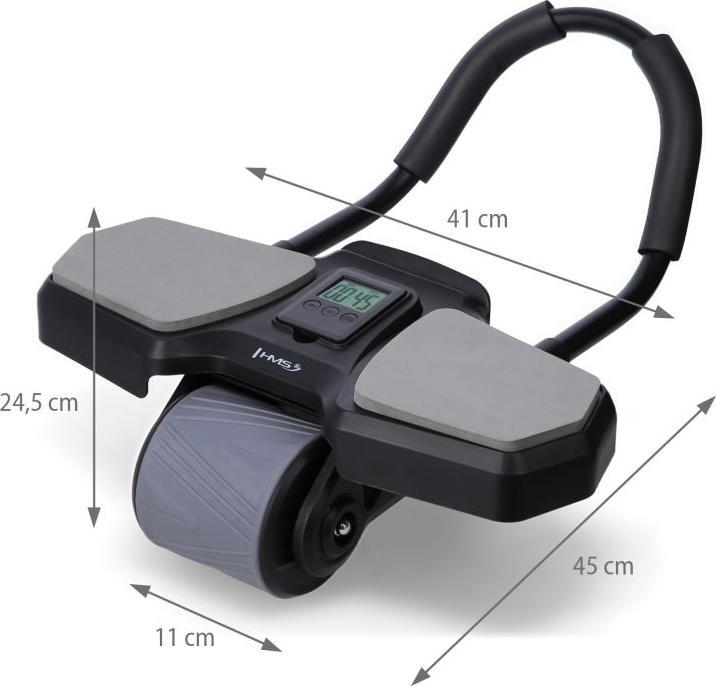Productafbeelding HMS Ka10 Zwart Ab Wheel Automatische Buikspiertraining Met Steun