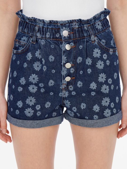 Actual product image Only ONLCuba Daisy Paperbag Jean Shorts (M)