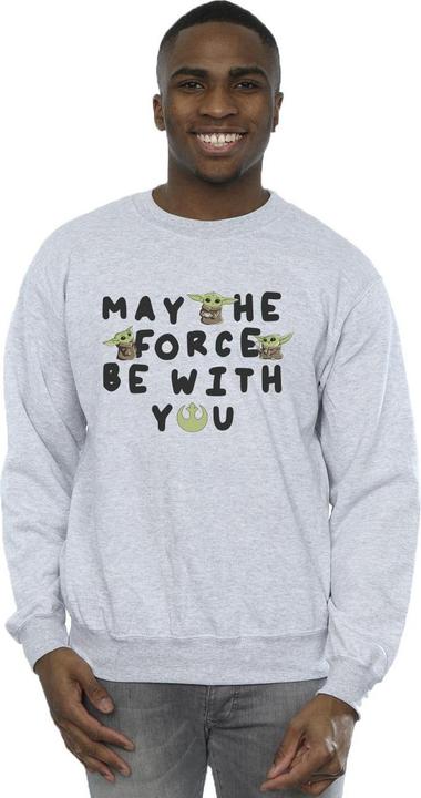 Immagine prodotto Star Wars The Mandalorian Grogu May The Force Be With You Felpa Uomo (M)