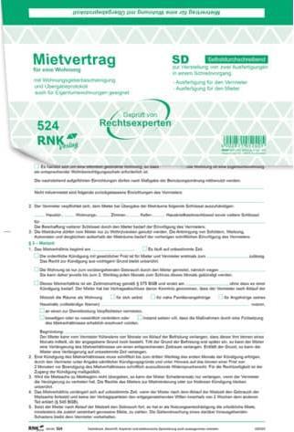 Produktbild Rnk 10 RNK-Verlag 524/10 Mietverträge für Wohnungen (8 x)
