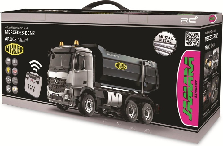 Immagine prodotto Jamara Dumper Mercedes-Benz Arocs Metal Meiller 1:20 2.4GHz