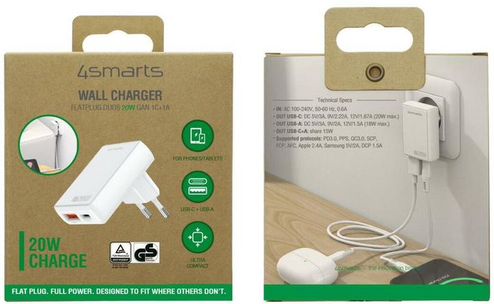 Produktbild 4smarts FlatPlug Duos (20 W, 2 Ports)