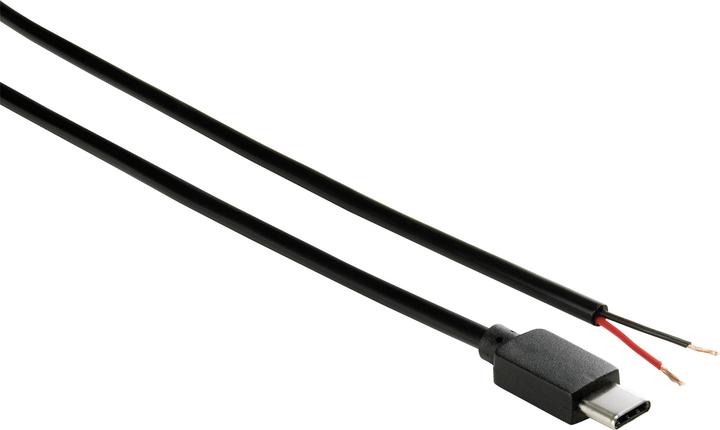 Actual product image Tru Components USB-C power cable with 2 open cable ends