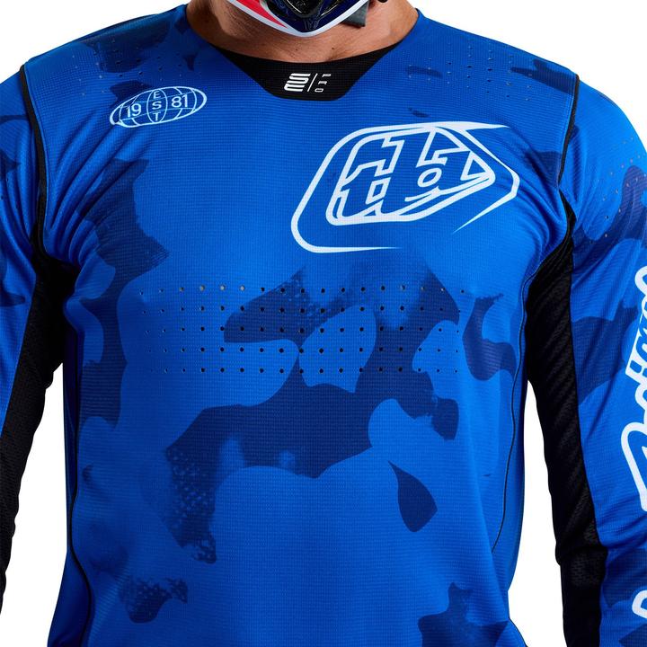 Image du produit Troy Lee Designs SE Pro Jersey, Blotted, bright blue, XL (XL)