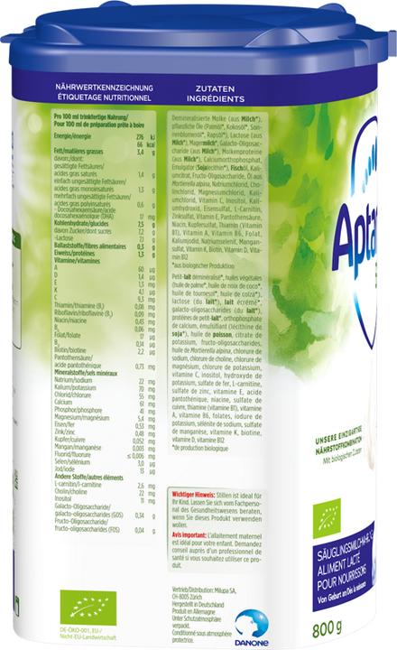 Actual product image Aptamil Organic (800 g, from birth)