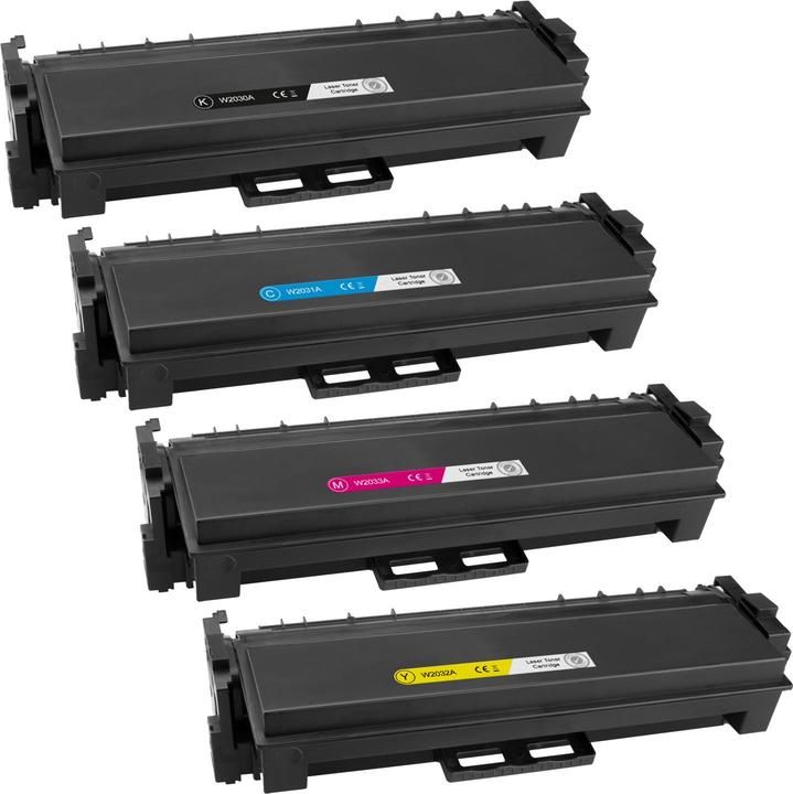Plutoos HP W2030A W2031A W2032A W2033A 415A toner XXL compatible, set de 4 pièces (CMJN)