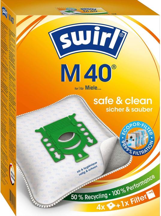 Immagine prodotto Swirl Staubsaugerbeutel M 40 EcoPor Kombi-Set (10x)