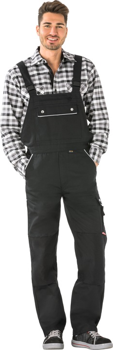 Actual product image Planam Canvas 320 workwear dungarees black size 28 (28)