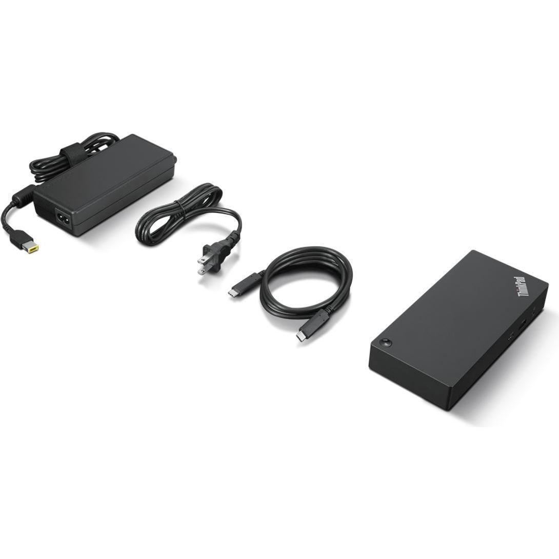 Lenovo ThinkPad Dock USB-C (USB-C, 11 Ports), Dockingstation + USB Hub, Schwarz