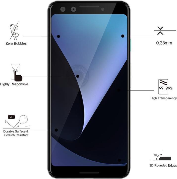 Image du produit Eiger Mountain Glass Clear Edge (1 pièce(s), Google Pixel 3)