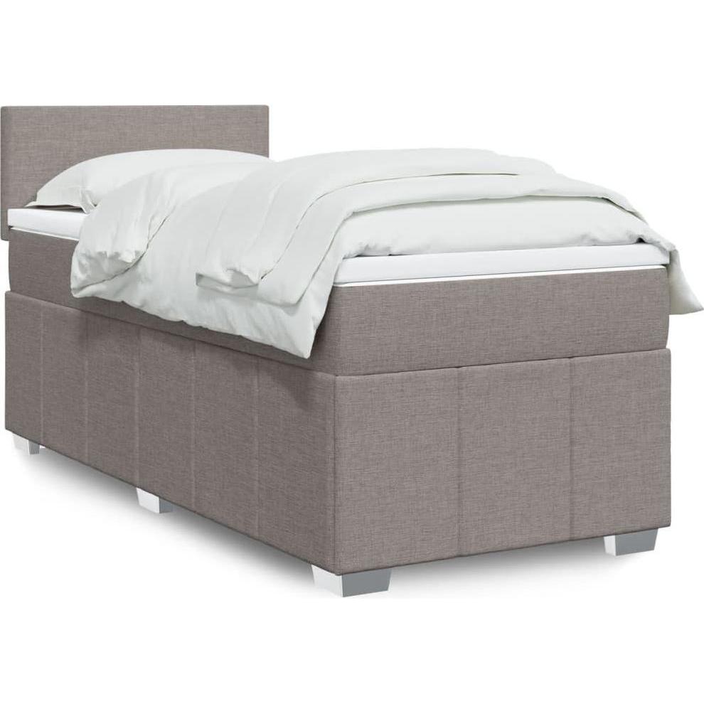 VidaXL, Bett, Bo x springbett mit Matratze 90 x 200 cm Stoff (90 x 200 cm)