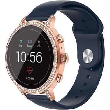 Strap-it Sportarmband (18 mm, Silikon), Uhrenarmband, Blau