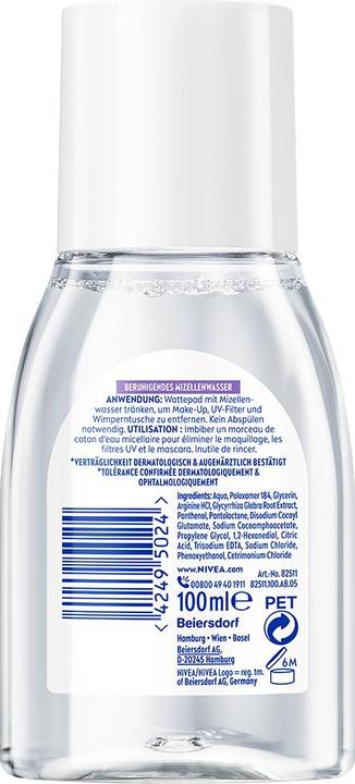 Actual product image NIVEA Beruhigendes Mizellenwasser (Micelle water, 100 ml)
