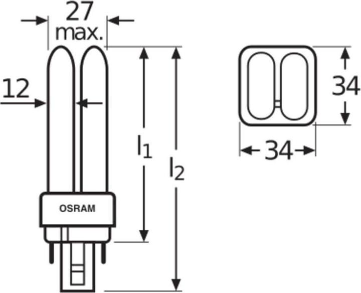 Produktbild Osram Dulux (G24q-2, 18.70 W, 1130 lm, 10 x, G)