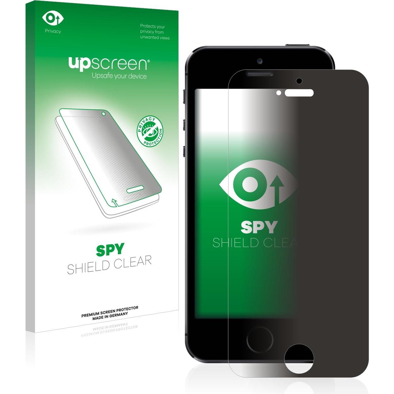 upscreen Spy Shield Blickschutzfolie (1 Stück, Apple iPhone 5s), Smartphone Schutzfolie, Blau