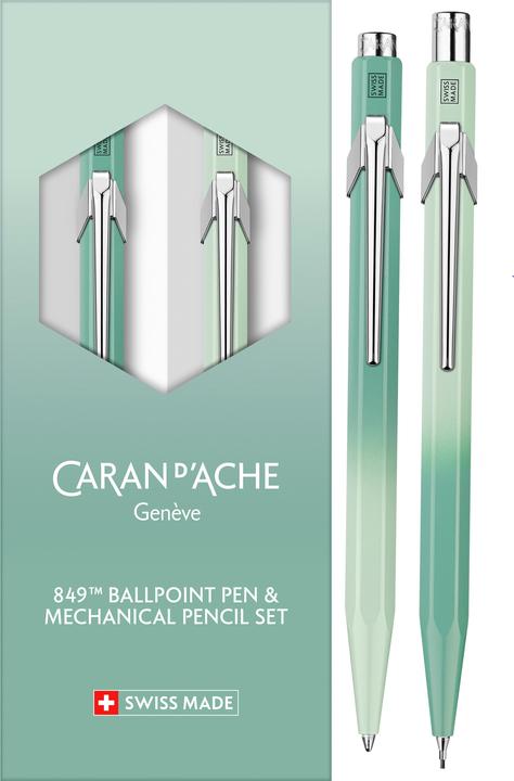 Actual product image Caran d'Ache 849 Set Misty Forest Sonderedition (Pastel green to sage green, 2 x)