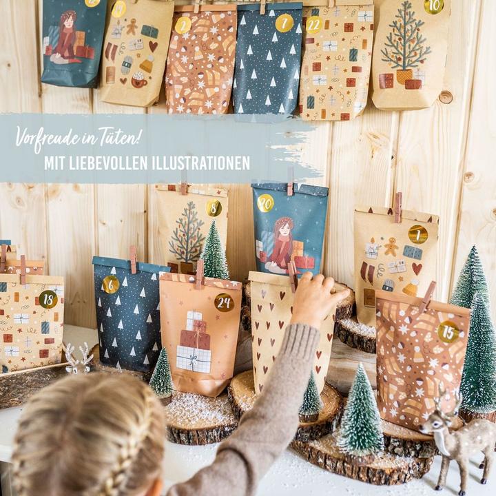 Immagine prodotto Papierdrachen Calendario dell'Avvento con sacchetti stampati - Benzina