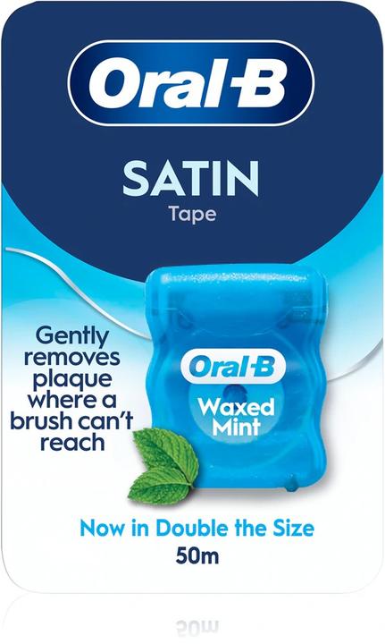 Oral-B Dental waxed floss Satin Waxed Mint 50 m (50 m)