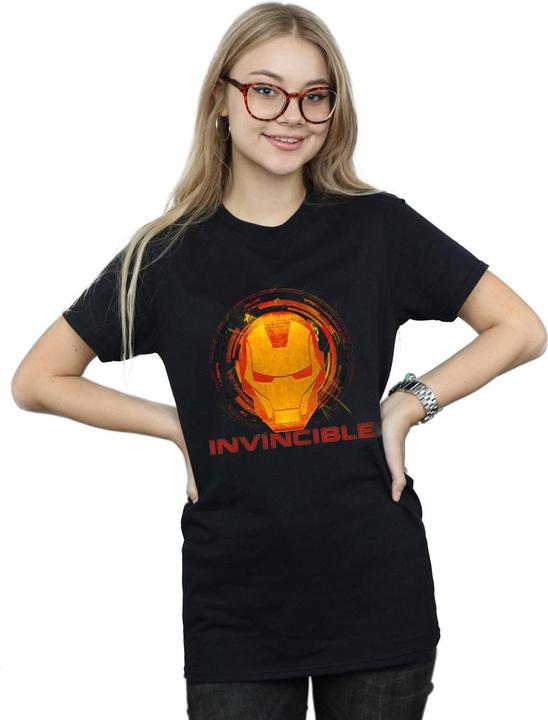 Immagine prodotto Maglietta Boyfriend in cotone da donna/ragazzo Avengers Iron Man Invincibile (3XL)