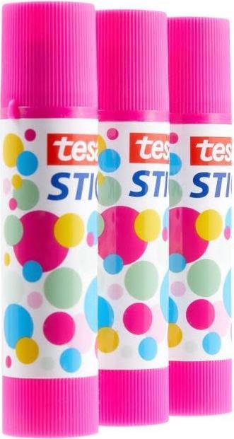 Produktbild tesa 3x Klebestift ecoLogo, geruchsneutraler Klebstick für Papier / Pappe
