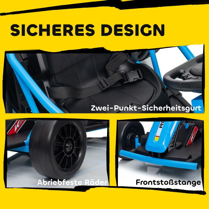 Actual product image Aiyaplay Kinder Elektro Gokart Kunststoff, Metall Blau