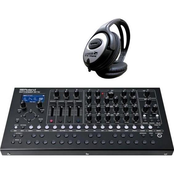 Roland SH-4d Desktop Synthesizer mit Kopfhörer, Synthesizer
