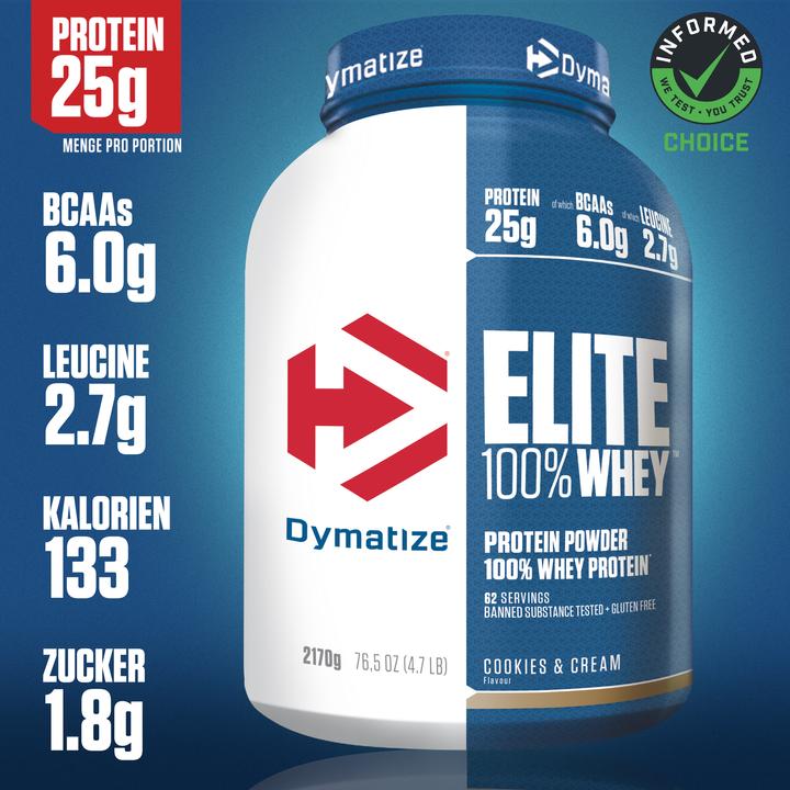 Actual product image Dymatize Elite 100% Whey (Cookies & Cream, 1 pcs., 2100 g)
