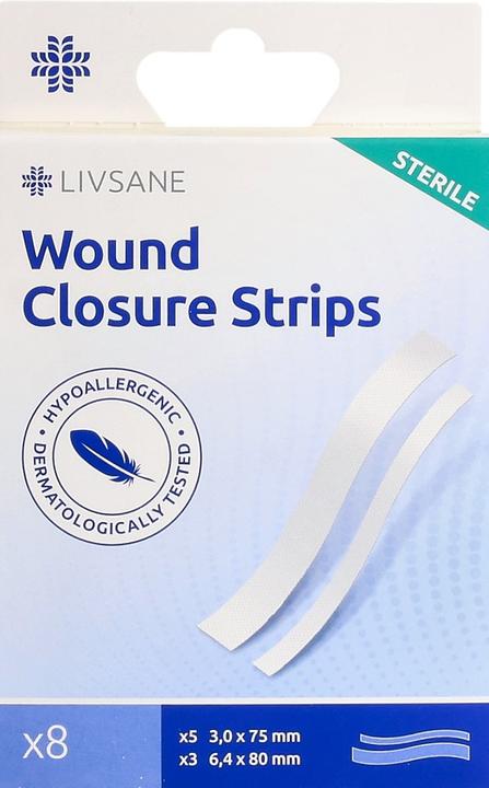 Actual product image Livsane Wound closure strips sterile (8 x)