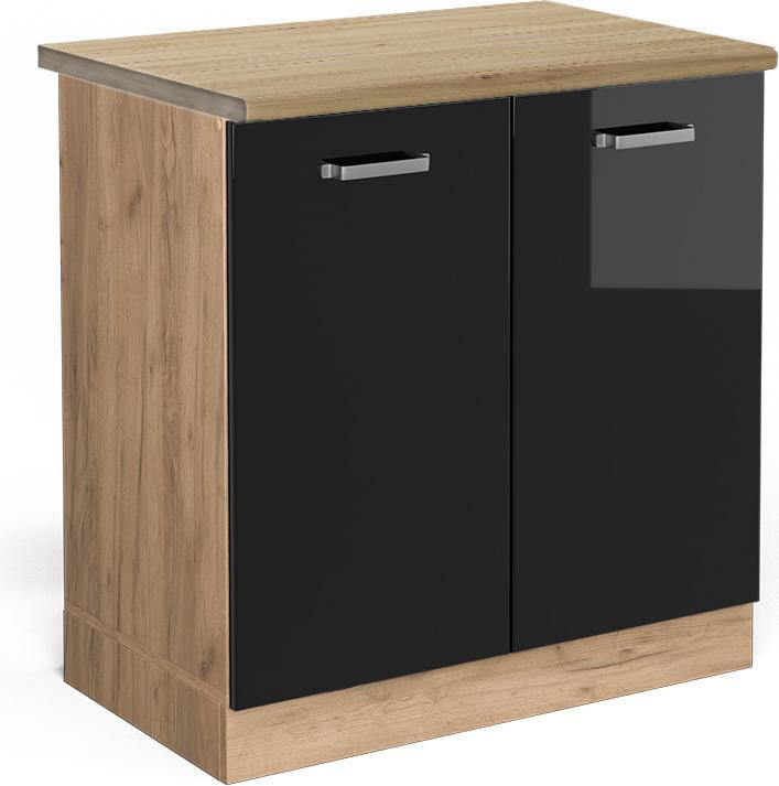 Goldkraft Eiche, Schwarz, Schwarz Hochglanz