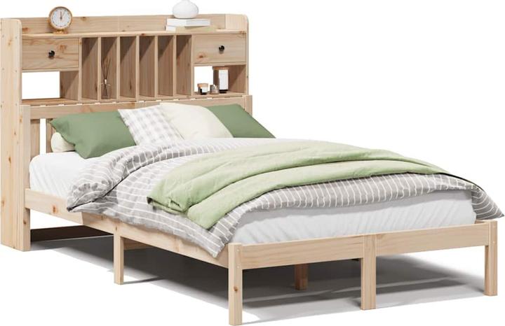 Produktbild vidaXL Bett mit Regal (135 x 190 cm)