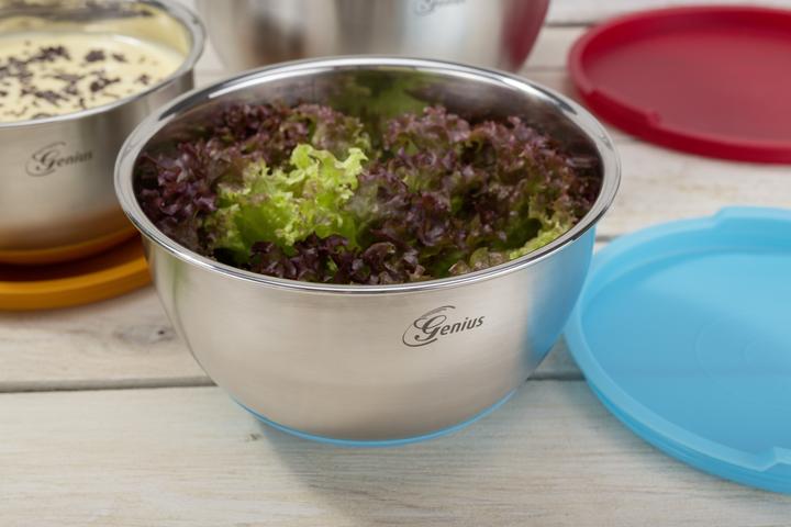 Immagine prodotto Genius Set di ciotole in acciaio inox (22 cm, 3 l, 3 x)