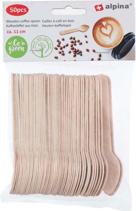 Actual product image Edco Disposable teaspoon wood 11cm, 50pcs.
