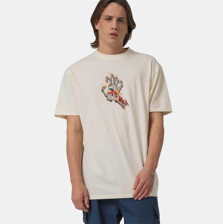 Actual product image Santa Cruz Burnt Bone Hand T-Shirt (M)
