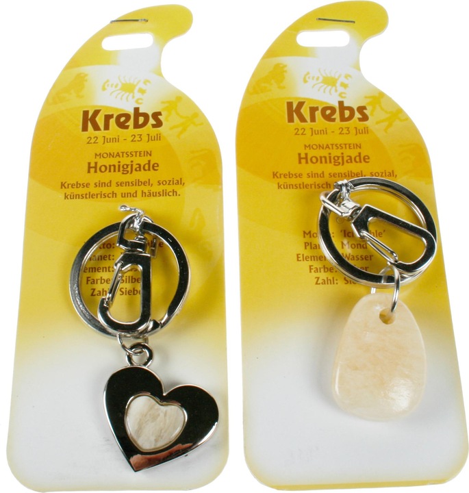 Produktbild Roost Schlüsselanhänger Krebs G264 Honigjade 2 Motive (assortiert) (Honigjade)