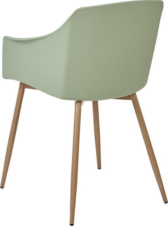 Produktbild Beliani Esszimmerstuhl Kunststoff hellgrün / heller Holzfarbton 2er Set FONDA II