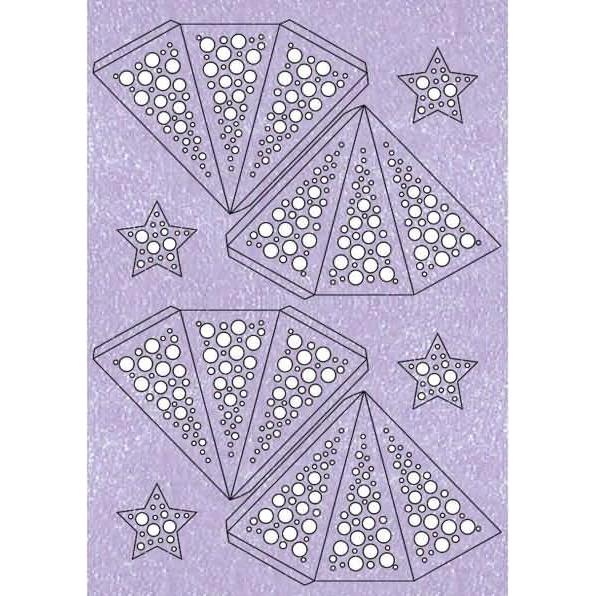 Ursus Bastelset Modena-Stern mini Dots 200g/qm A4 VE=2 Stück lavendel