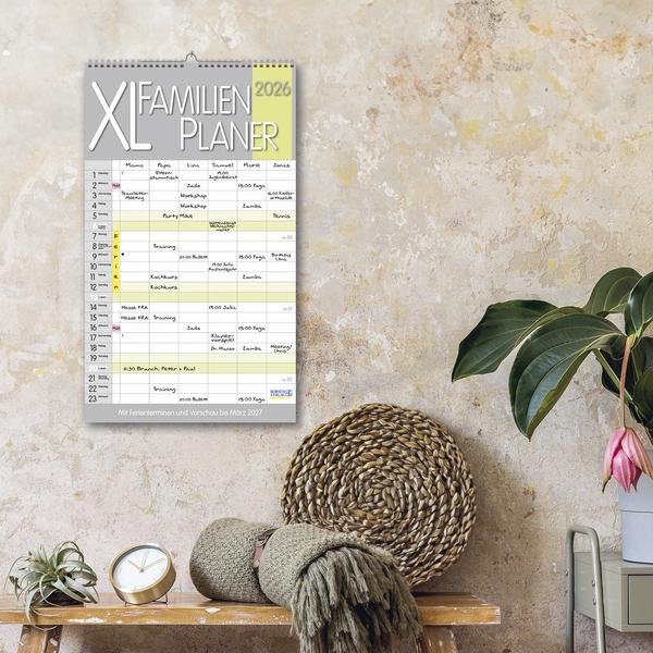 Actual product image XL family planner (27 x 46 cm, Hardcover, German)