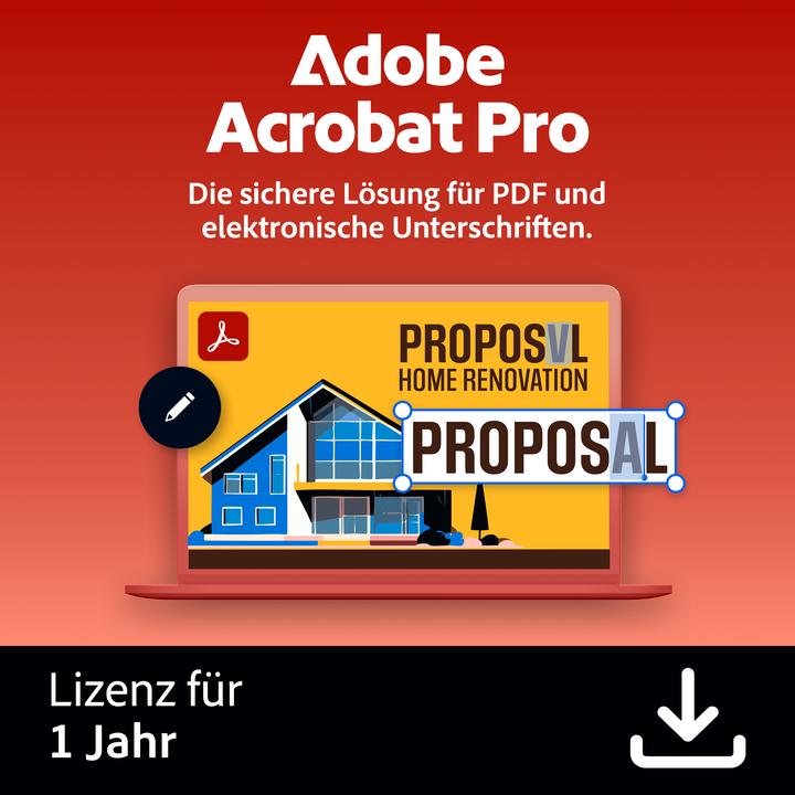 Adobe Acrobat Pro (1 User, 12 Monate)