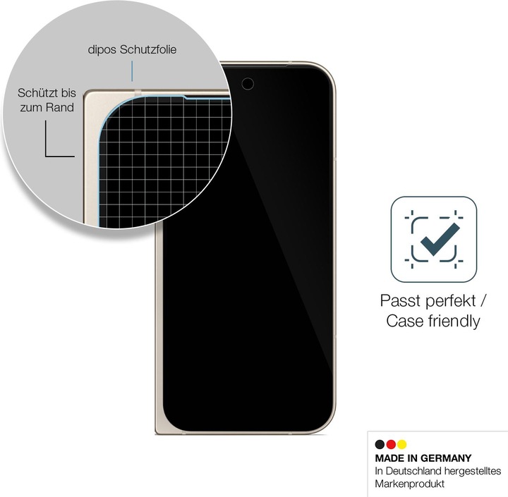 Actual product image Dipos Anti-Shock Screen Protector Clear (1 Piece, Google Pixel 9 Pro Fold)