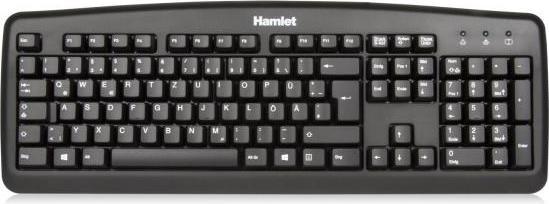 Hamlet Tastiera USB Tedesca Black (DE, Cable)