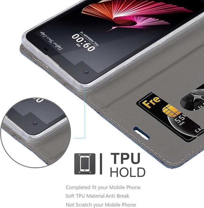 Actual product image Cadorabo Book Jeans Optics Cover (LG X Screen)