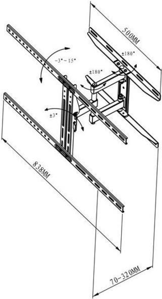 Immagine prodotto Vivanco Bfmo 6560 (Muro, 85", 50 kg)