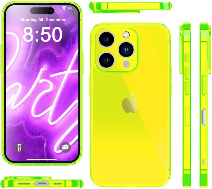 Immagine prodotto Nalia Copertura in silicone trasparente al neon (Apple iPhone 16 Pro Max)