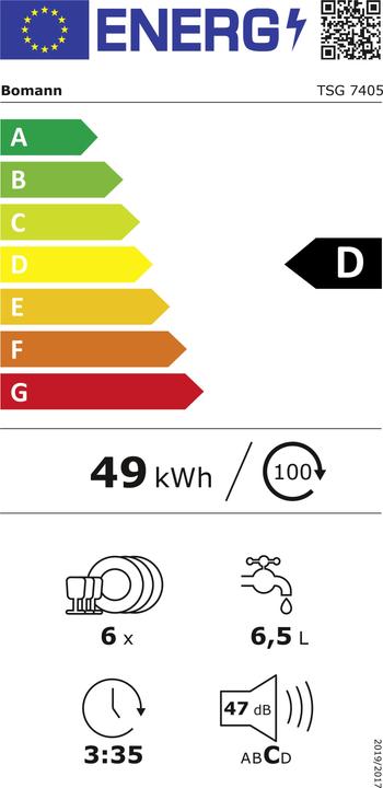 Energie-Label Bomann TSG 7405 D