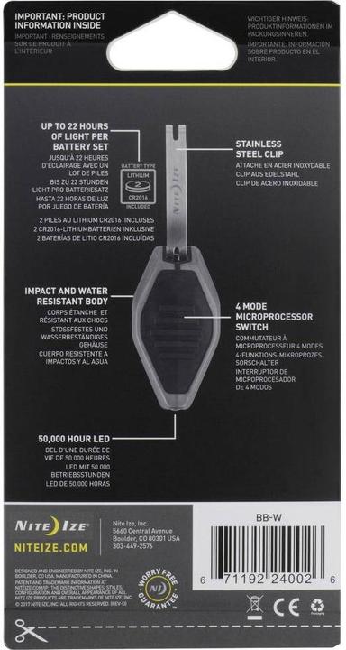 Image du produit Nite Ize Microlight (4.70 cm, 6 lm)