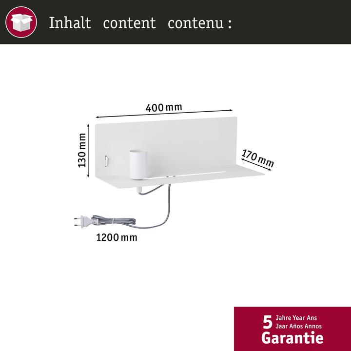 Actual product image Paulmann Devara wall light (E27)