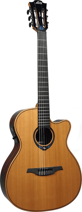 Produktbild Lâg Guitars HyVibe (Halbakustik Gitarre, Khaya, Zedernholz)